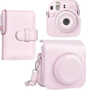 Estuche de Cuero PU Personalizado para Cámara con 28 Bolsillos, Álbum de Fotos Pequeño de 2 x 3 Pulgadas para Fujifilm Instax Mini 12 para Niñas - Product Image 1
