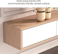 Support TV flottant avec trou pour câble, étagère console média pour salon, étagère TV pour chambre à coucher