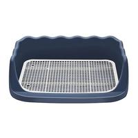 Toilette d'apprentissage pour chien améliorée avec clôture latérale haute, grande grille anti-salissures pour les pattes, portable pour l'intérieur