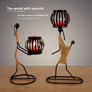 Candelabro de arte del hierro Retro elegante, adorno de mesa de comedor occidental romántico <span class=keywords><strong>para</strong></span> el hogar y el restaurante, decoración navideña <span class=keywords><strong>para</strong></span> el hogar - Product Image 4