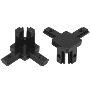 Toptan siyah anodize alüminyum 3-Way gizli köşeli mesnet inşaat köşe parantez ekstrüzyon çerçeve bağlayıcı - Product Image 2