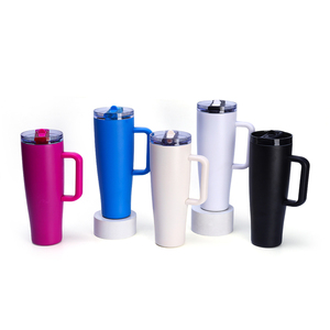 Wholesale Custom Stainless Steel Tumbler with Handle <b>Straw</b> <b>Lid</b> Double Wall Vacuum Insulated Large Travel <b>Cup</b> - Product Image 3