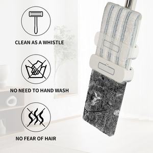 Système de serpillière <span class=keywords><strong>magique</strong></span> rotative à 360° HOLAMOPA avec logo personnalisé, sans seau, haute qualité, serpillière auto-essorage pour la vente en gros - Product Image 5