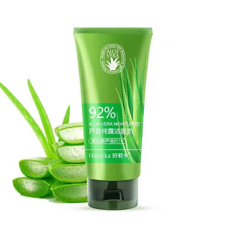 Ustom-limpiador facial 92% de aloe vera, limpiador facial hidratante, limpieza profunda