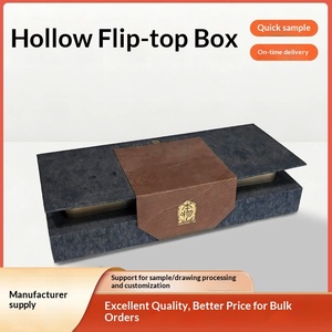 Stocked Hollow Flip-Top Tea Gift <b>Box</b> for Spring Green <b>Black</b> Longjing Wholesale - Product Image 3