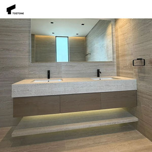 Évier Autoportant Populaire Tostone en Travertin Naturel Blanc Rectangulaire pour Design Personnalisé Maison Villa Hôtel - Product Image 3