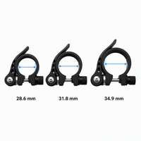 Collier de selle en alliage d'aluminium 28,6-34,9 mm à libération rapide, anodisé rouge, bleu, noir, pour vélo VTT et vélo de route