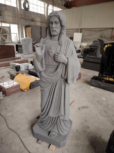 В натуральную величину резное кладбище Индийский Черный Гранитный Камень Статуя Иисуса цены на продажу - Product Image 2
