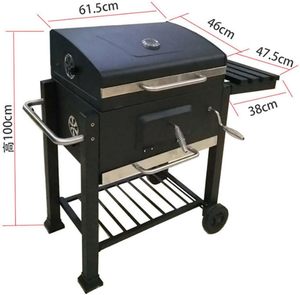 Household Charcoal Barbecue <b>Grill</b> Patio <b>Rack</b> Thickened Courtyard Large Outdoor Black Carbon Steel Professional <b>Grill</b> - Product Image 4