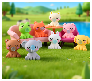 Accessoires de jardin féerique 3D DIY, figurines miniatures en résine (porc, éléphant, <span class=keywords><strong>lapin</strong></span>, renard, ours) pour sacs surprises, aquariums et jouets pour enfants - Product Image 1