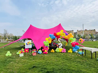 Tenda Nuziale a Due Cupole Colorata a Forma di Nuvola, Lussuosa Tenda da Esterno per Banchetti ed Eventi, Tenda da Montagna Leggera, Impermeabile e Resistente
