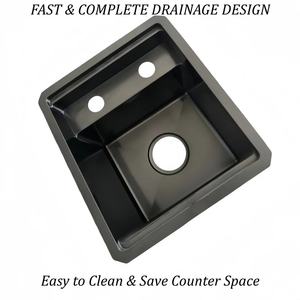 อ่างล้างจานครัวสเตนเลส 304 แบบอ่างเดี่ยว ผิวปัดเงา แบบติดตั้งบนเคาน์เตอร์ สำหรับครัวทันสมัย ลดราคาพิเศษ - Product Image 1