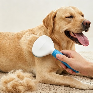 One-Click Self-Cleaning Eco-friendly <b>Pet</b> Hair Remover <b>Brush</b> for Cats & Dogs Bathroom Use Plastic Material - Product Image 2