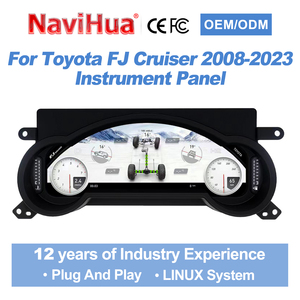 มาตรวัดความเร็วรถยนต์ Navihua จอ LCD ดิจิตอล แผงหน้าปัดแบบดิจิตอล สำหรับ Toyota FJ Cruiser ปี 2008-2023 - Product Image 1