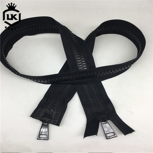 Lanke Heavy Duty Two Way Slider Big Zipper No 8 Leather Binder Plastic Zip Zippers No.5 Black Nickel <span class=keywords><strong>Double</strong></span> Face Zipper - Product Image 2