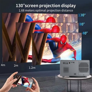 HTP H96 Portable <b>Projector</b> 1GB RAM 8GB ROM 4K 2G+16G WiFi Android 9.0 OS 500 ANSI Lumen LCD Auto Stereo H96 Budget <b>Projector</b> H96 - Product Image 4
