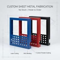 Caja de Interfaz HMI de Precisión OEM, Carcasa de Acero Perforada Personalizada con Patrón de Orificios Cuadrados para Controlador de Máquina