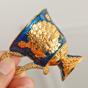 ของตกแต่งบ้านสไตล์ยุโรปที่สร้างสรรค์และประณีต ชุดแก้วไวน์และขวดเหล้าสไตล์วินเทจสุดหรู 8 ชิ้น - Product Image 3