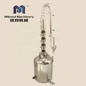 100L Stainless Steel single layer with 3 inch reflux column Milk /distill Mixing Tank/Can/Boilers