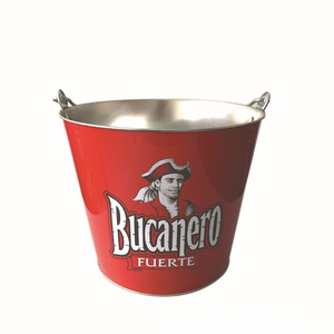 Seau à glace en métal gaufré de 5 L en fer blanc galvanisé, avec logo personnalisé imprimé en usine, pour l'Allemagne, Zhiguli, <span class=keywords><strong>Bunker</strong></span> Hill, Paul John - Product Image 5