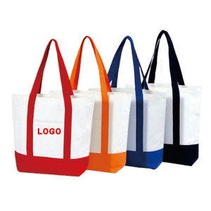 ถุงผ้าแคนวาสแบบสั่งทำโลโก้ได้ถุงช้อปปิ้งรีไซเคิลพิมพ์ลายหรูหรา - Product Image 4