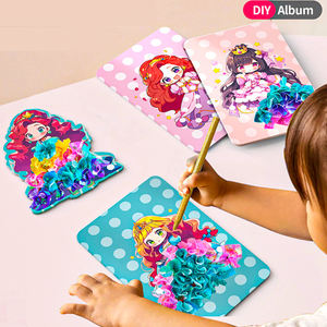 子供のための創造的な教育玩具生地キットアートステッカー描画プリンセスアート水彩画クリエイティブ - Product Image 5