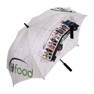 Kích thước lớn tùy chỉnh thiết kế đầy đủ màu sắc thăng hoa in ấn tự động Golf Umbrella