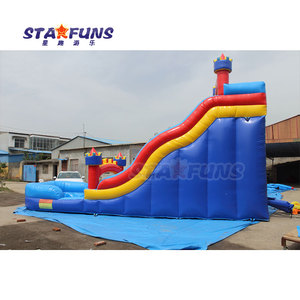 Grande castello gonfiabile commerciale dei bambini del PVC con lo scivolo di acqua dello stagno bagnato e asciutto salta e la casa di rimbalzo per uso del parco o della casa - Product Image 4