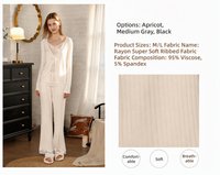Ensemble de vêtements de détente pour femmes, luxueux, avec logo personnalisé, teinture réactive, palette neutre chic, gris, noir, abricot, pour se détendre à la maison, confort optimal