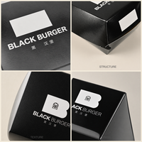 Cajas para Hamburguesas para Llevar, Embalaje Biodegradable Desechable para Sándwiches, Hamburguesas, Papas Fritas, Tamaño Personalizado, Color Personalizado