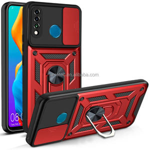 Cámara deslizante de estilo de negocios, TPU + PC, a prueba de golpes, funda magnética de coche, soporte de anillo para <span class=keywords><strong>huawei</strong></span> p30 pro mate40 - Product Image 1