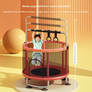 Trampoline d'intérieur pour enfants avec filet de protection, glissière sûre, silencieuse, stable et anti-basculement - Product Image 4