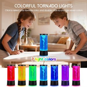 Lampe LED Tornado à Alimentation USB, Lumière LED Multicolore, Lampe Tornado Rotative à 7 Couleurs Changeantes pour Décoration de Chambre d'Étudiant, Jouet de Bureau Hypnotique - Product Image 6