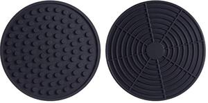 Ensemble de 6 sous-verres en <span class=keywords><strong>silicone</strong></span> de style classique avec support, grand plateau profond de 4,3 pouces pour attraper les déversements de boissons froides, convient à tous les gobelets - Product Image 6