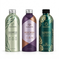 Bouteille en aluminium 500ml 600ml 700ml 28/410 avec bouchon, rechargeable, sans BPA, emballage cosmétique, shampoing, après-shampoing, gel douche, savon