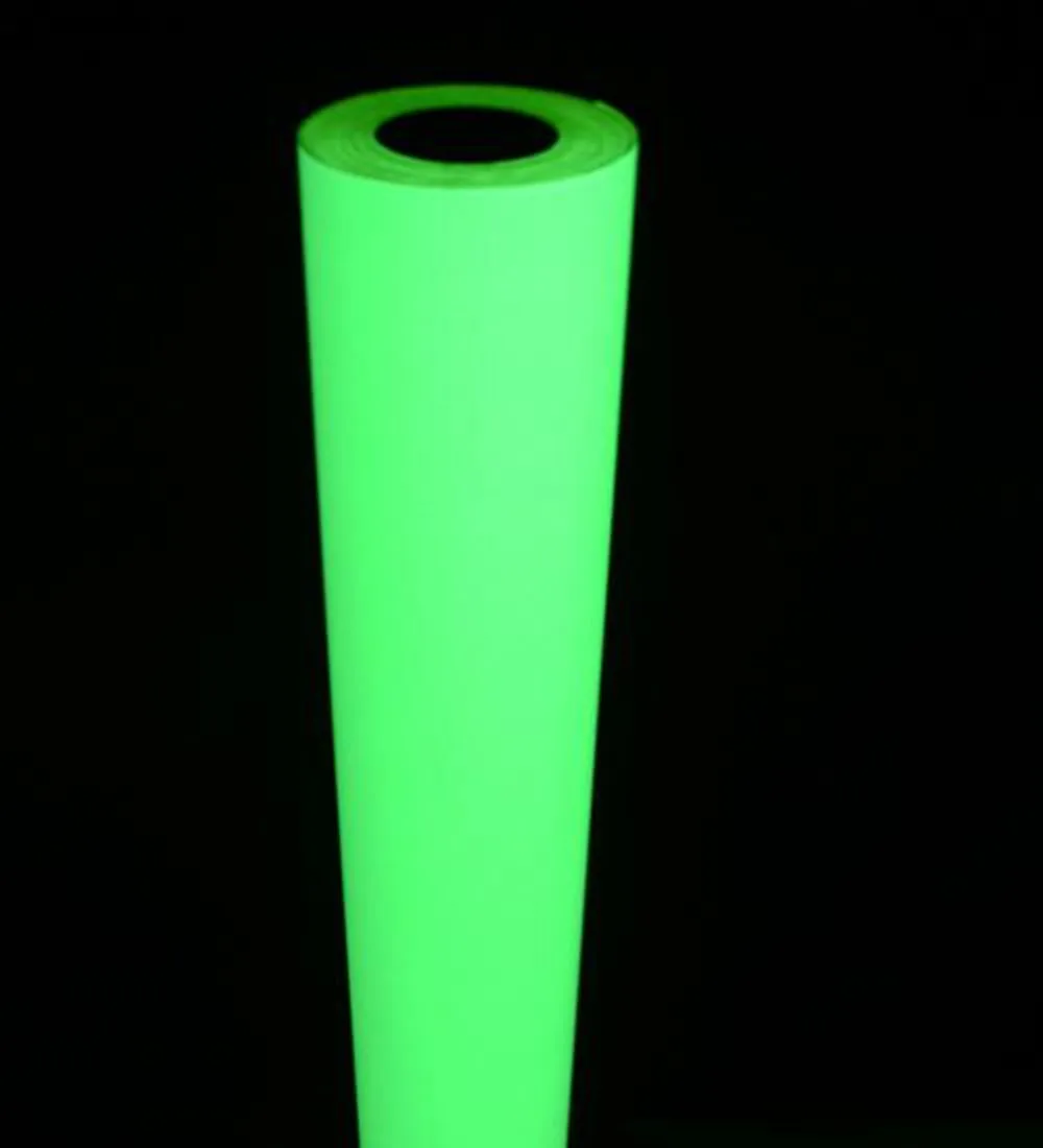 Chất lượng cao giá tốt 1.24x45.7m Pet photoluminescent phim, phát sáng trong bóng tối Băng