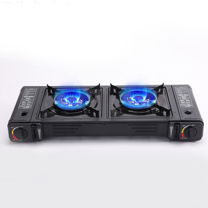 Réchaud à gaz portable à double brûleur, flamme réglable, réchaud de camping, brûleur en aluminium moulé sous pression, gaz butane - Product Image 1
