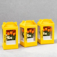 Kotak Kertas Buket Bunga Daur Ulang Grosir Kotak Pengiriman Mawar Mewah Hari Valentine Kotak Kemasan Hadiah Bergelombang Daur Ulang