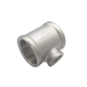 SS304 316 316L raccordi in acciaio inox giunto connettore NPT BSPT riduttore Tee croce conica unione M/F