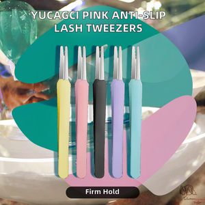 Pointed Stainless Steel Eyelash Tweezers Anti Slip Smooth Tip Precision Lash Extension <b>Tool</b> - Product Image 2
