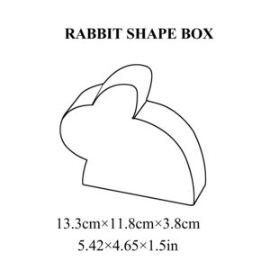 Caja de Regalo de Pascua con Logotipo Personalizado, Caja de Regalo en Forma de Conejo, Cajas de Pascua - Product Image 4