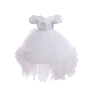 Nouvelle arrivée, robe de princesse européenne et américaine d'été, décorations de paillettes en forme de cœur, jupe octogonale <span class=keywords><strong>super</strong></span> moelleuse, robe de fête à paillettes pour filles - Product Image 6