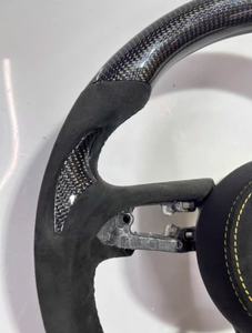 Volante Deportivo de Cuero y Fibra de Carbono para Mazda 3 6 CX5 RX7 CX-4 CX-5 RX-8 Axela Atenza MX5 <span class=keywords><strong>CX3</strong></span> CX8 CX9 - Product Image 4