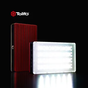 Tolifo Lampu Fotografi untuk Kamera Mini, Lampu Foto Saku, Lampu Video LED Dua Warna Isi Ulang