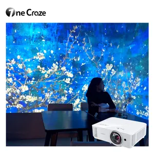Hotel Restaurant Immersive Projector Solution Wall Floor Projection System Interactive Dining Immersive Projection