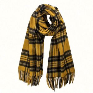 Écharpe en cachemire de couleur unie pour femme, prix OEM abordable, collection automne-hiver - Product Image 1