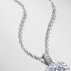 थोक इजी 925 स्टर्लिंग चांदी वर्ग लैब में उगाई हुई हीरे की पेलेंट हार ओम कस्टम ठीक गहने - Product Image 4