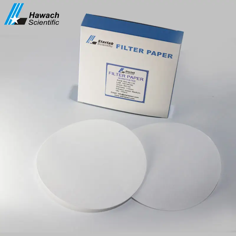 Équivalent à Whatman papier filtre quantitatif sans Ashless Grade 40 41 42 43 44 pour laboratoire