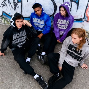 Sudadera con capucha oversize estilo streetwear vintage, lavado ácido, efecto desgastado por el sol, con bordado de apliques, de tejido grueso y efecto desgastado, éxito de ventas 2026 - Product Image 2