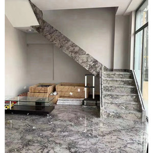 Carrelage de sol pour hall d'hôtel, carreaux d'escalier antidérapants, marbre gris lilas <span class=keywords><strong>Lido</strong></span>, carrelage de sol d'escalier en marbre gris 24x48 - Product Image 1